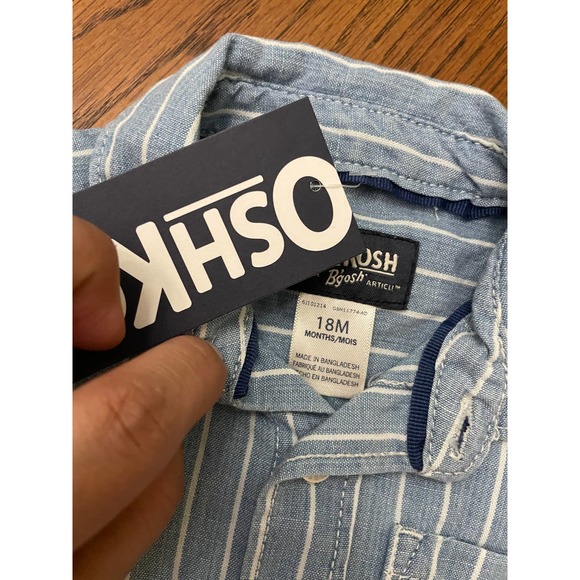 NWT Oshkosh Button Down Shirt Size 18M - Picture 3 of 5